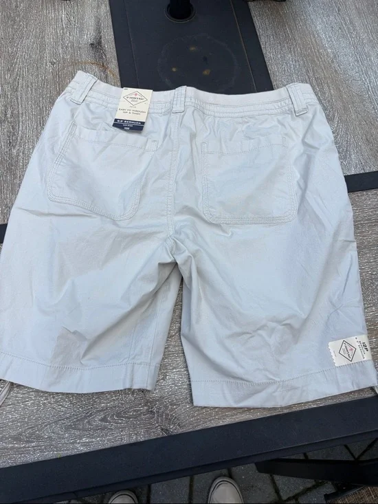 St. John's Bay Light Gray Embroidered Bermuda Shorts - Picture 5 of 5